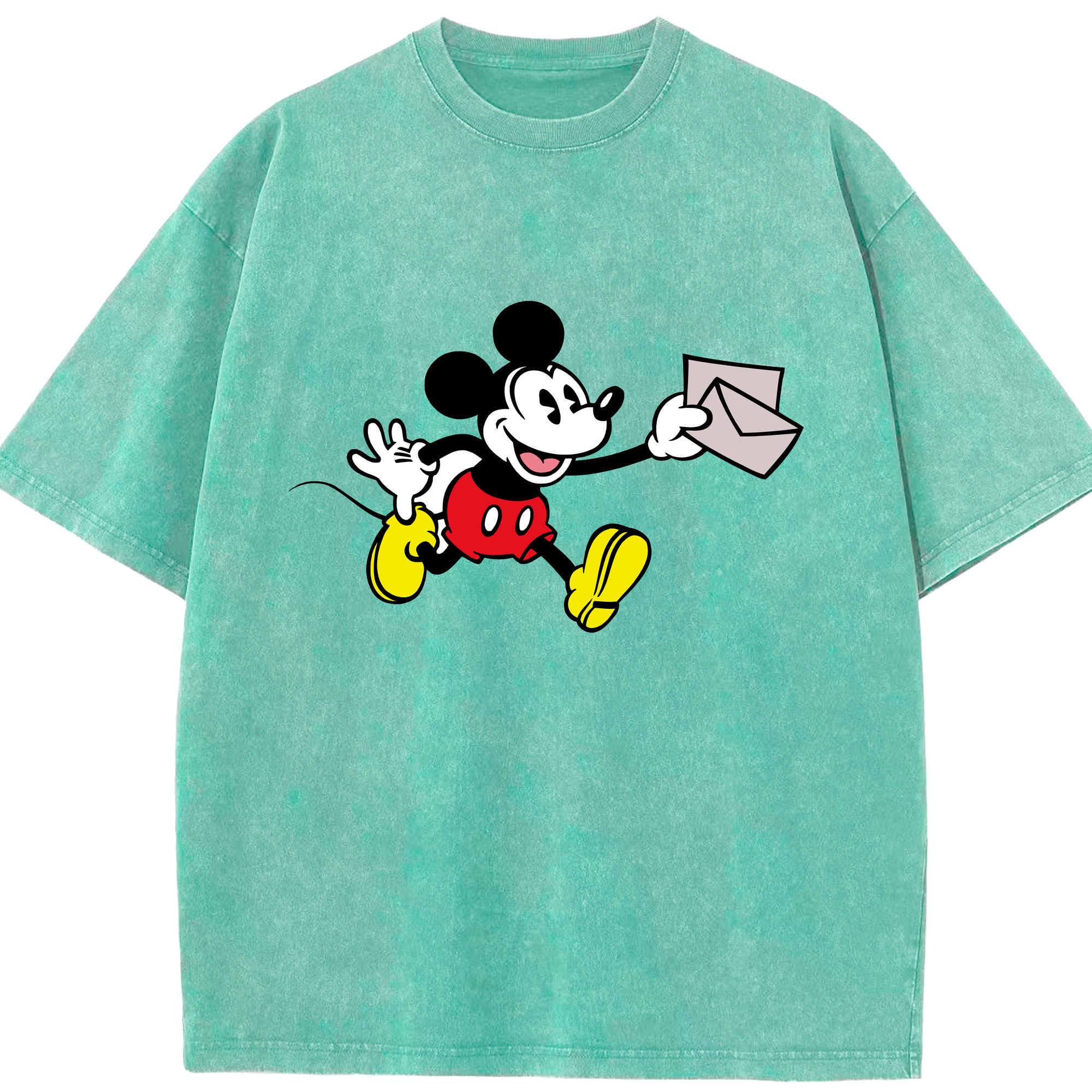 （画像用） ミッキーマウス Mickey Mouse 綿100% ヴィンテージ風 半袖Tシャツ（フロントプリント）